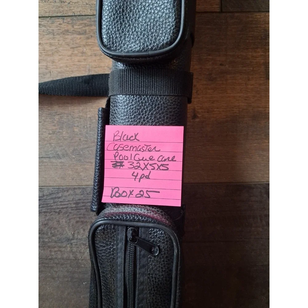 Casemaster 2x2 Leather Pool Cue Case – Reliable Protection for 2 Butts & 2 Shaft